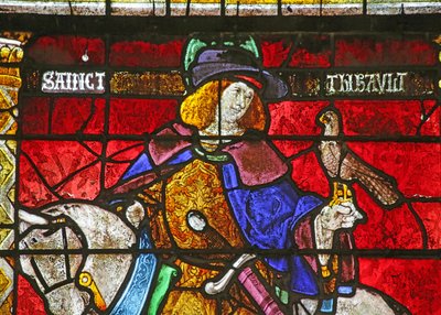 Ventana que representa a San Thibault de French School
